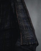 "MARNI" 90’s-00’s Textured plaid wool blend coat