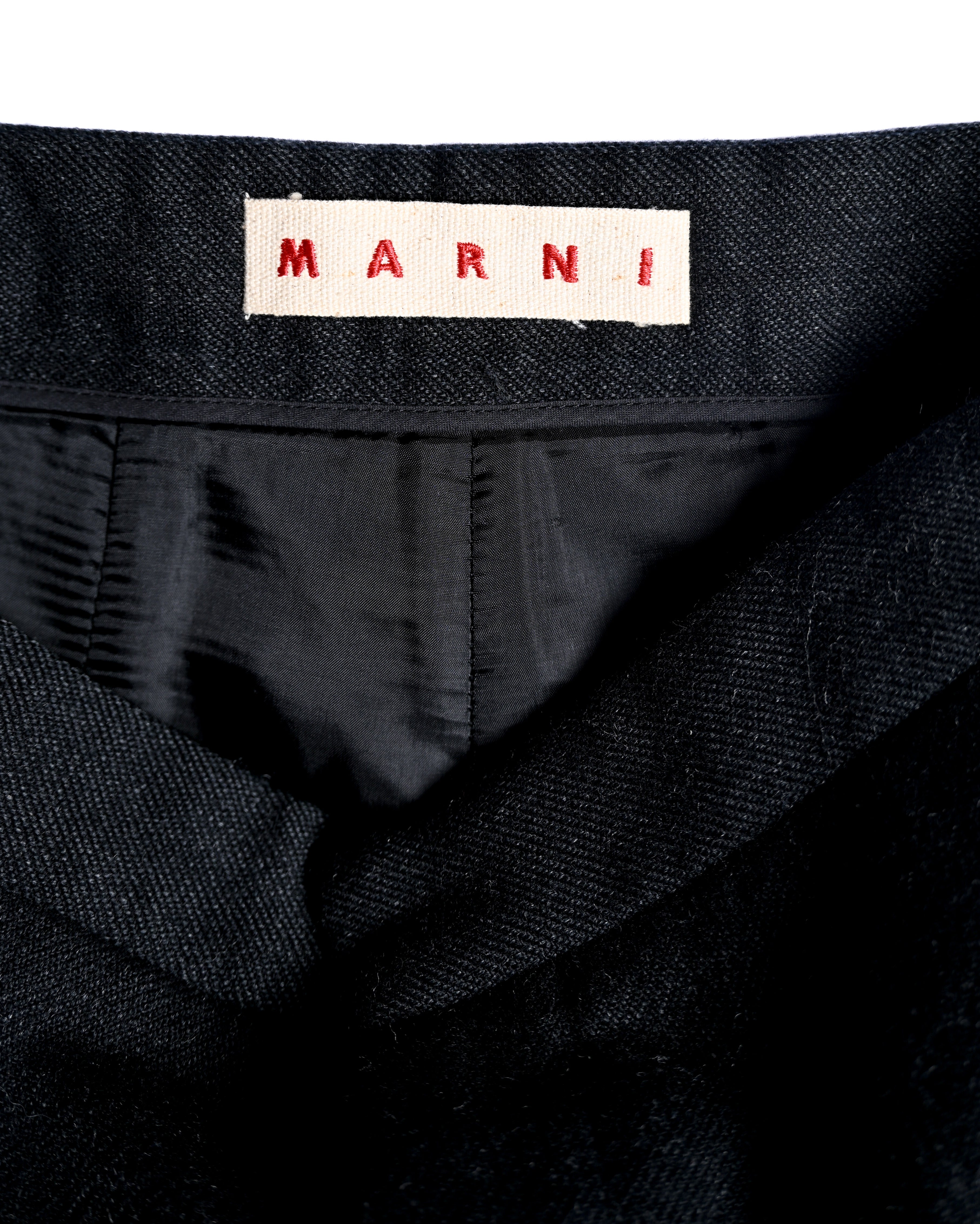 MARNI/ Heavy Fabric Cropped Pants Black