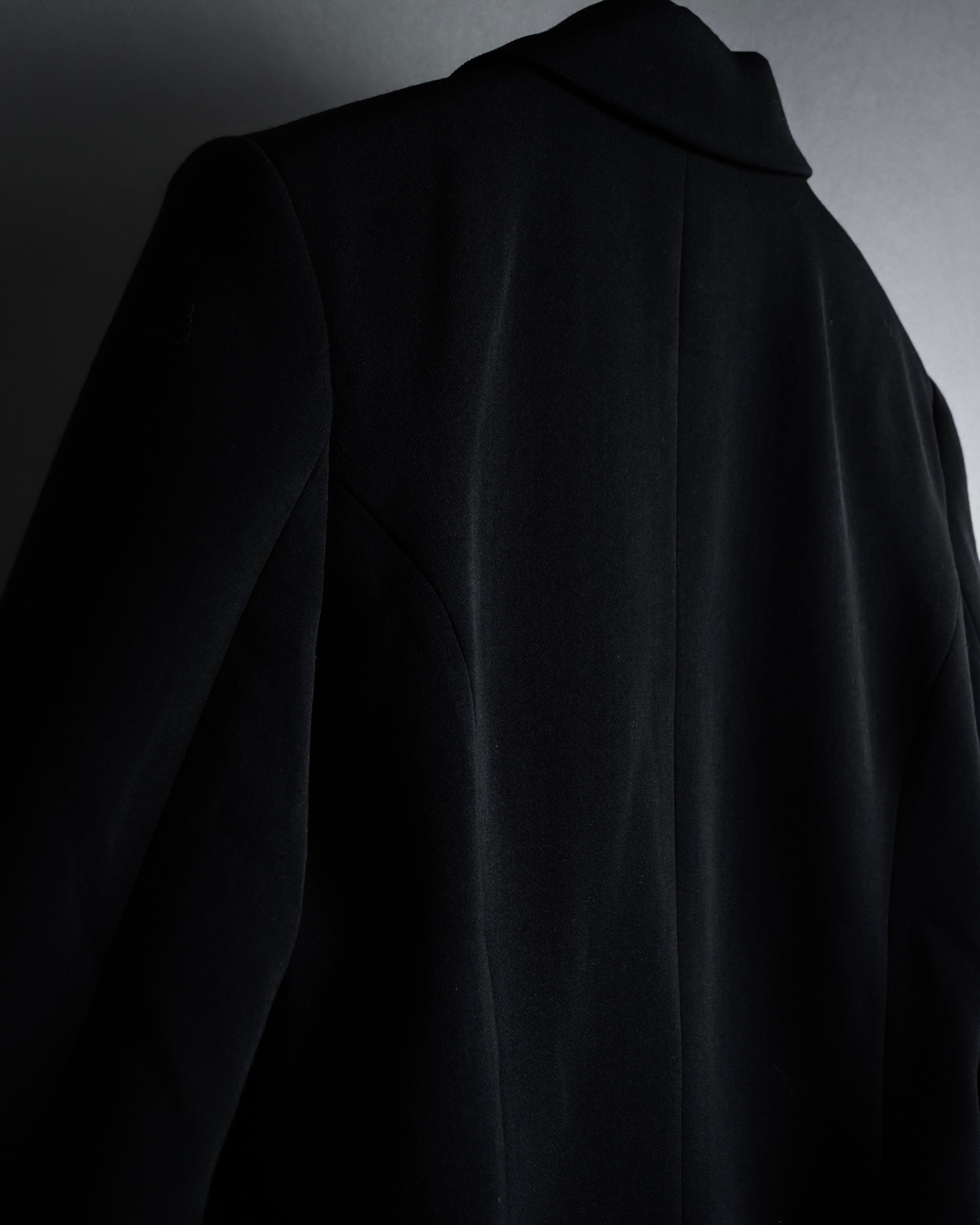 “MOSCHINO” Satin lapel double-breasted tuxedo jacket