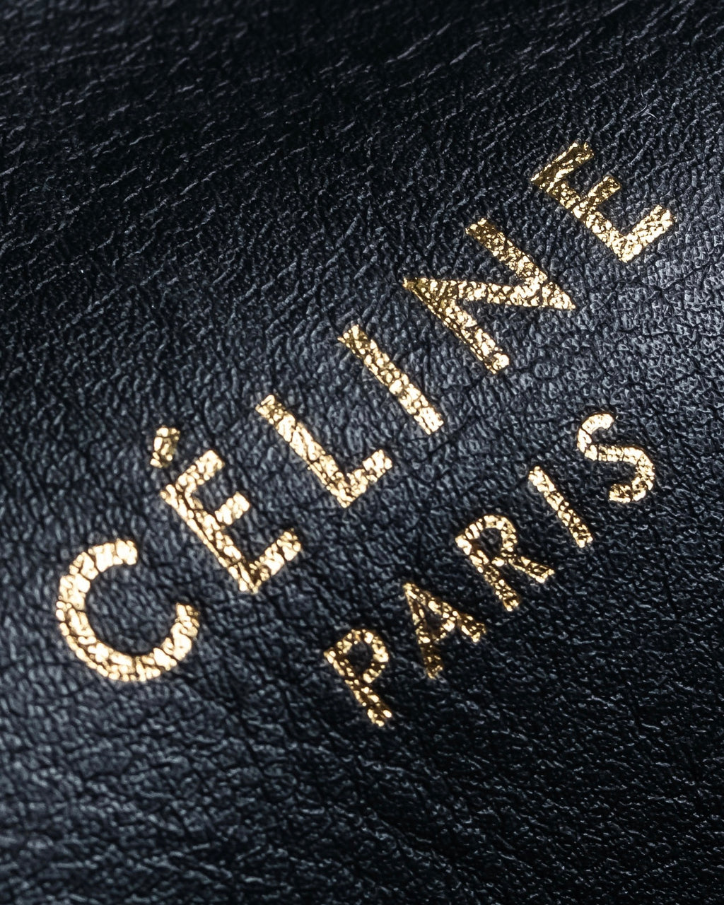 "CELINE" Various studs horizontal leather 2way bag