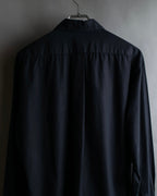 "Yohji Yamamoto COSTUME d’HOMME" Minimal detail cotton poplin black shirt