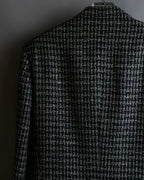"GIORGIO ARMANI" Twill houndstooth pattern tailored jacket
