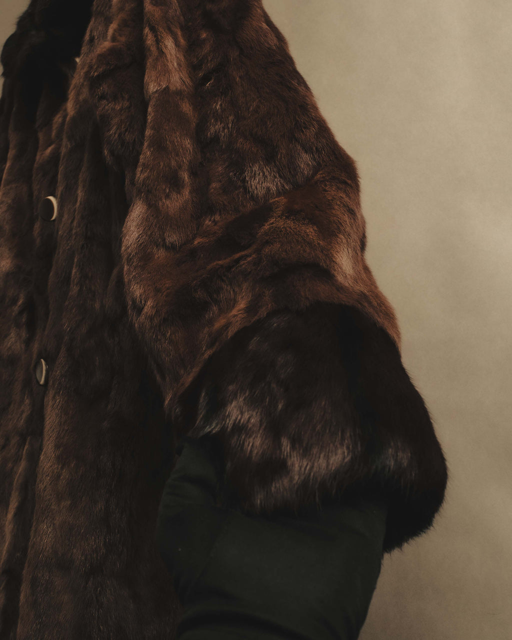 "ROBERTO VALENTINO" Reversible brown fur coat