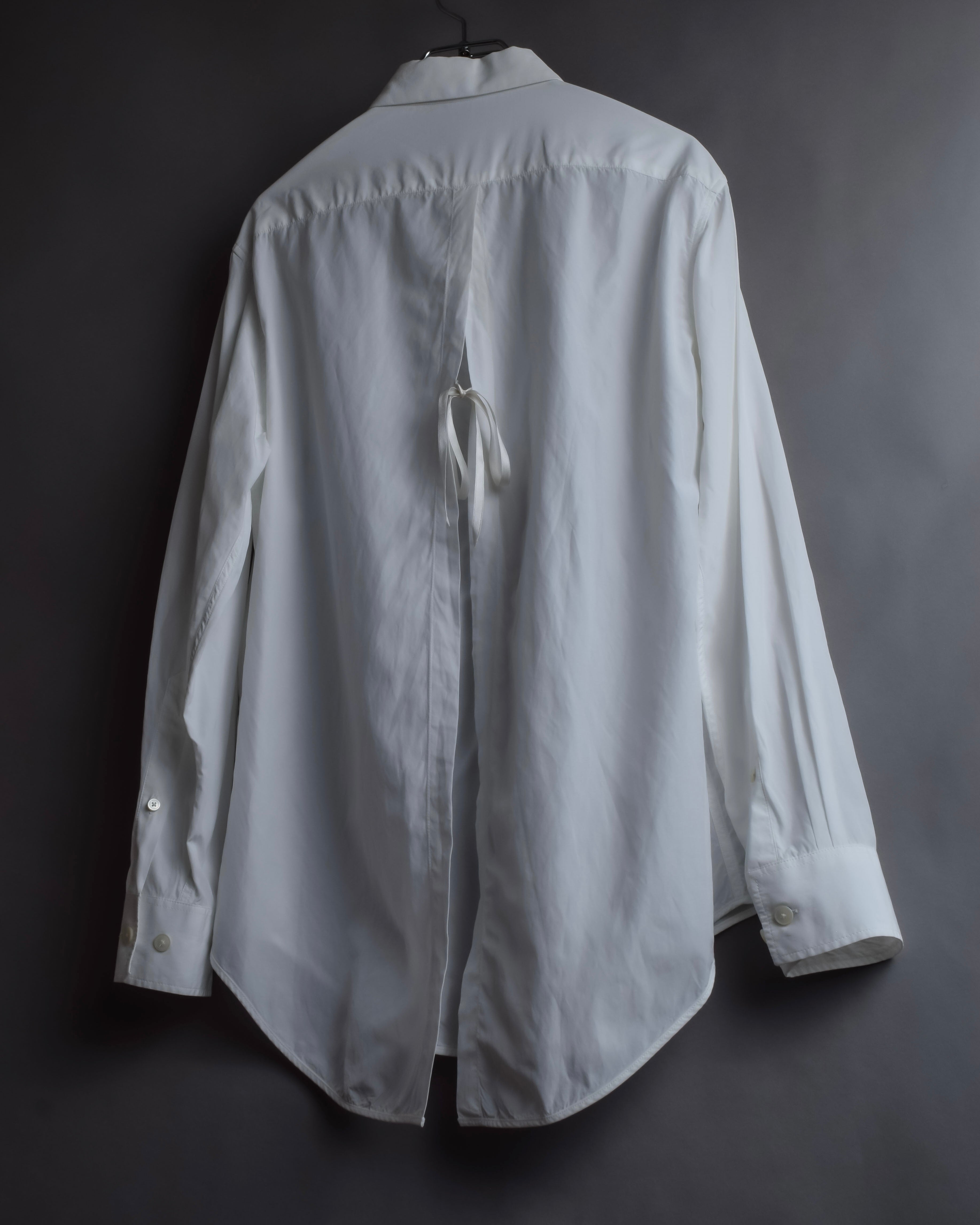 "Acne" Ribbon slit back design shirt