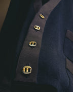 "Salvatore Ferragamo" 80's-90's Elegant cotton knit cardigan