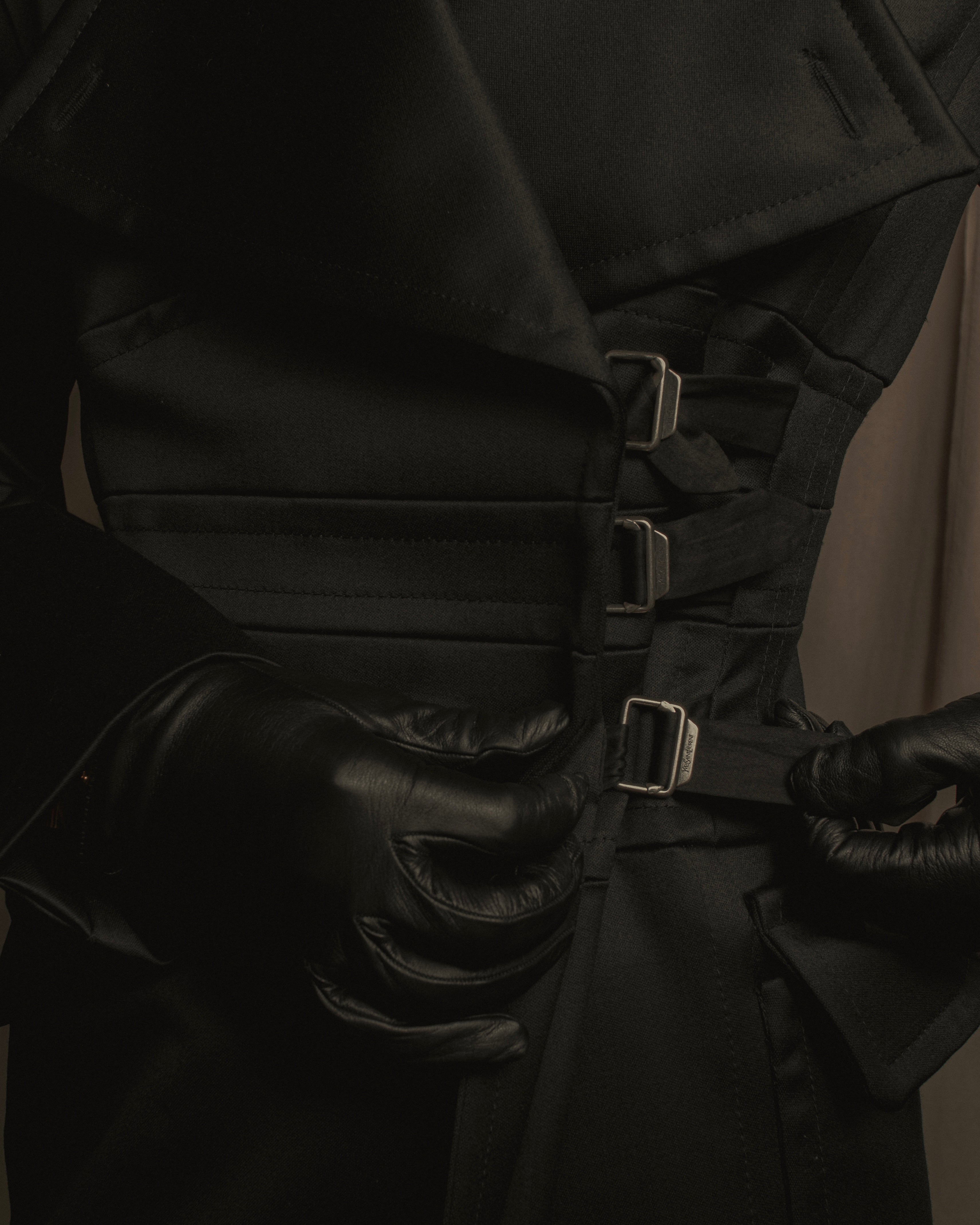 -SPECIAL- "YVES SAINT LAURENT rive gauche" 03 year Tom Ford period corset design long coat