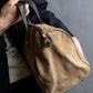 "LOEWE" Logo engraved suede mini boston bag