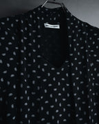 "BALENCIAGA" All-over Logo Bow-Tie Blouse