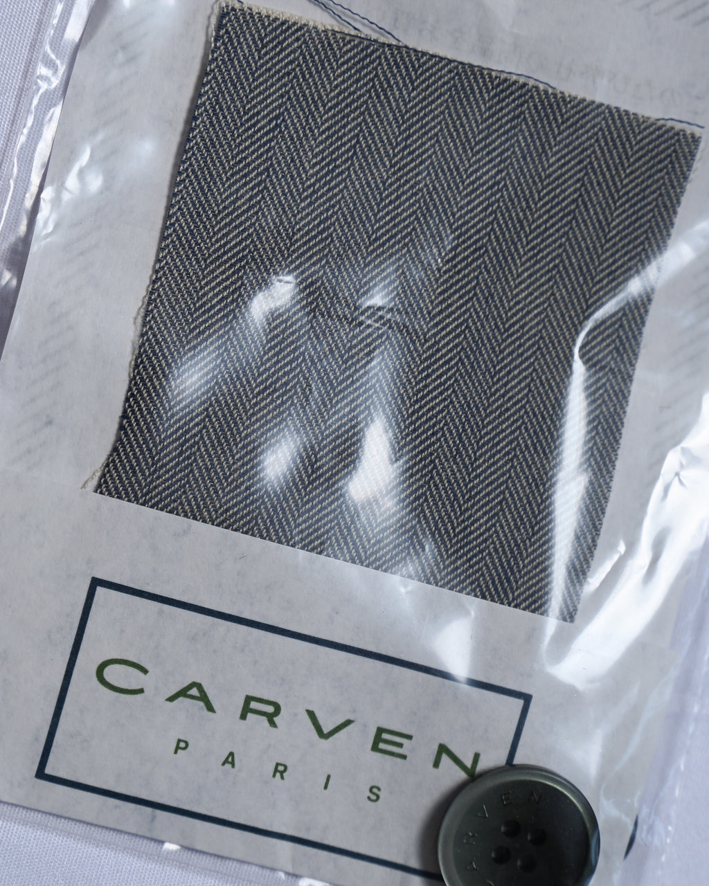 Carven/ Single Breasted 2B Herringbone Oversized Tailored Jacket Gray