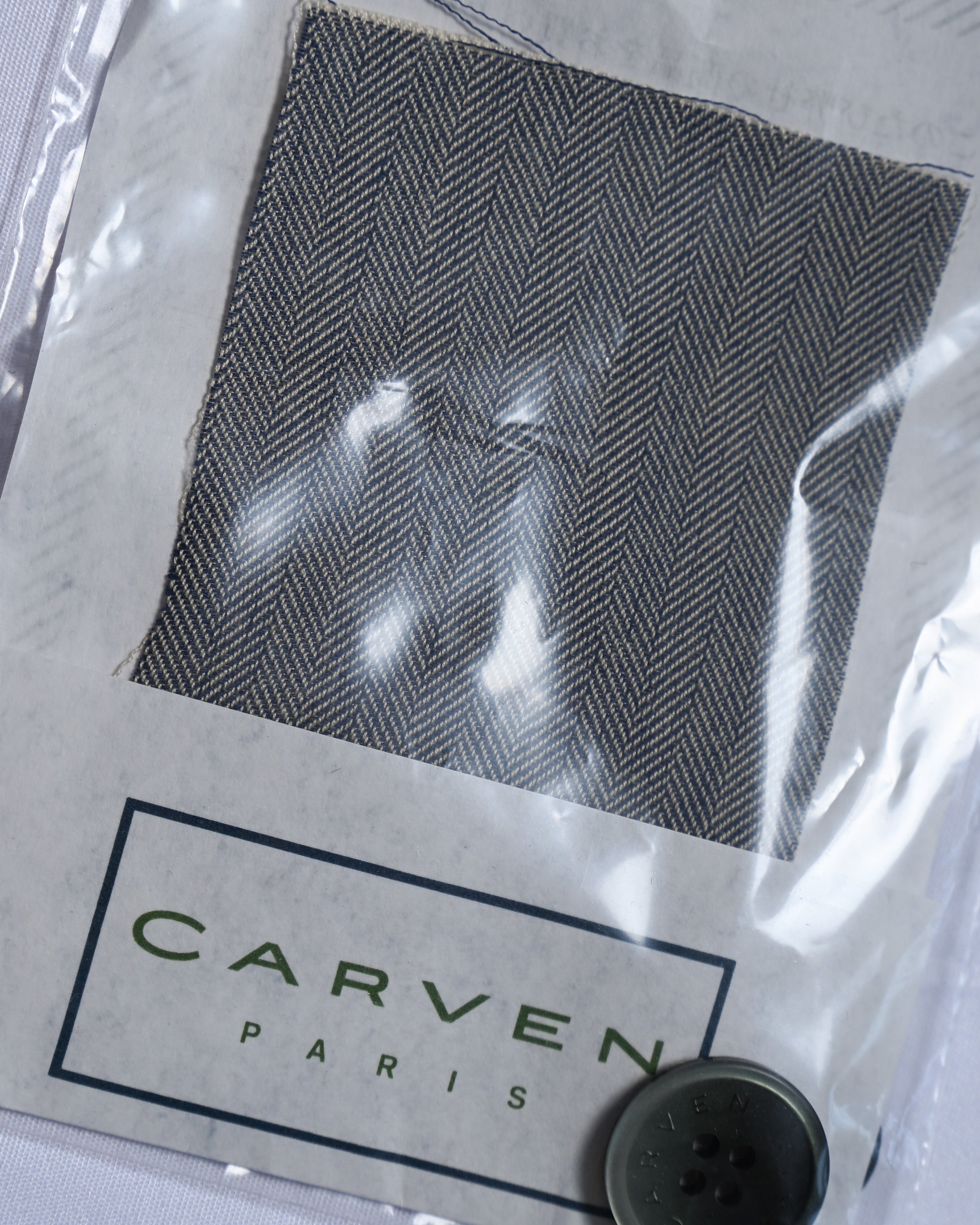 Carven/ Single Breasted 2B Herringbone Oversized Tailored Jacket Gray