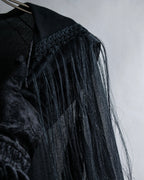 "sacai" Wig design sheer hooded pullover