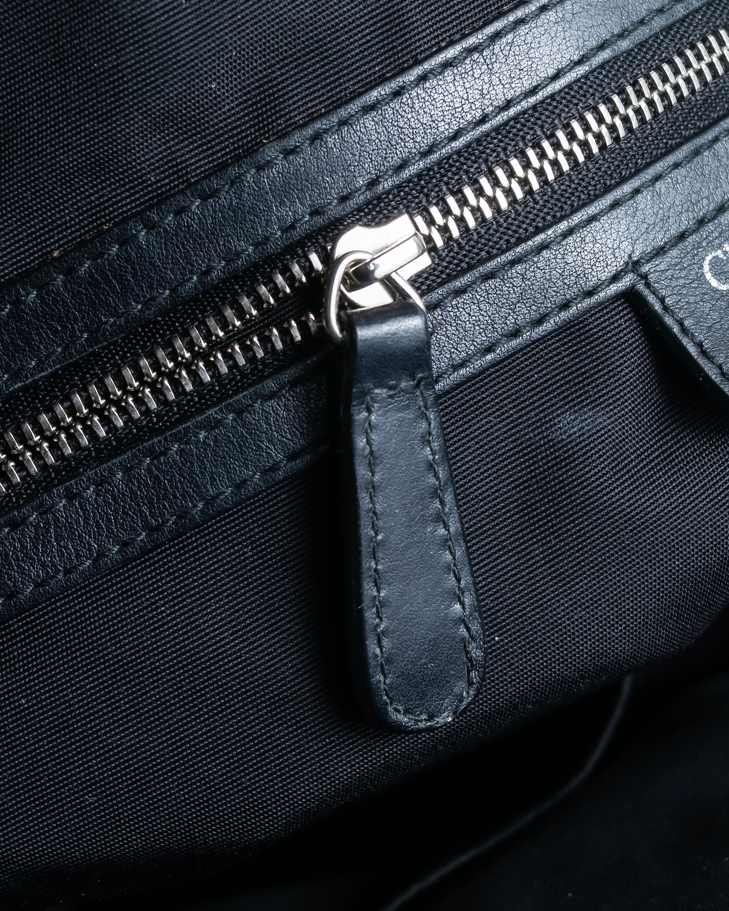 "Christian Dior" Karenina gathered design leather handbag