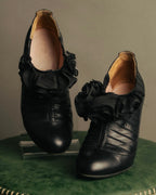 -SPECIAL- “CHANEL“ 2005-06 Paris-New York ruffle leather pumps