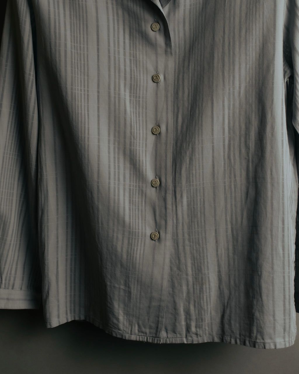 “Christian Dior” 80’s-90’s Sheer check open collar shirt