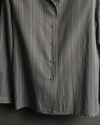 “Christian Dior” 80’s-90’s Sheer check open collar shirt