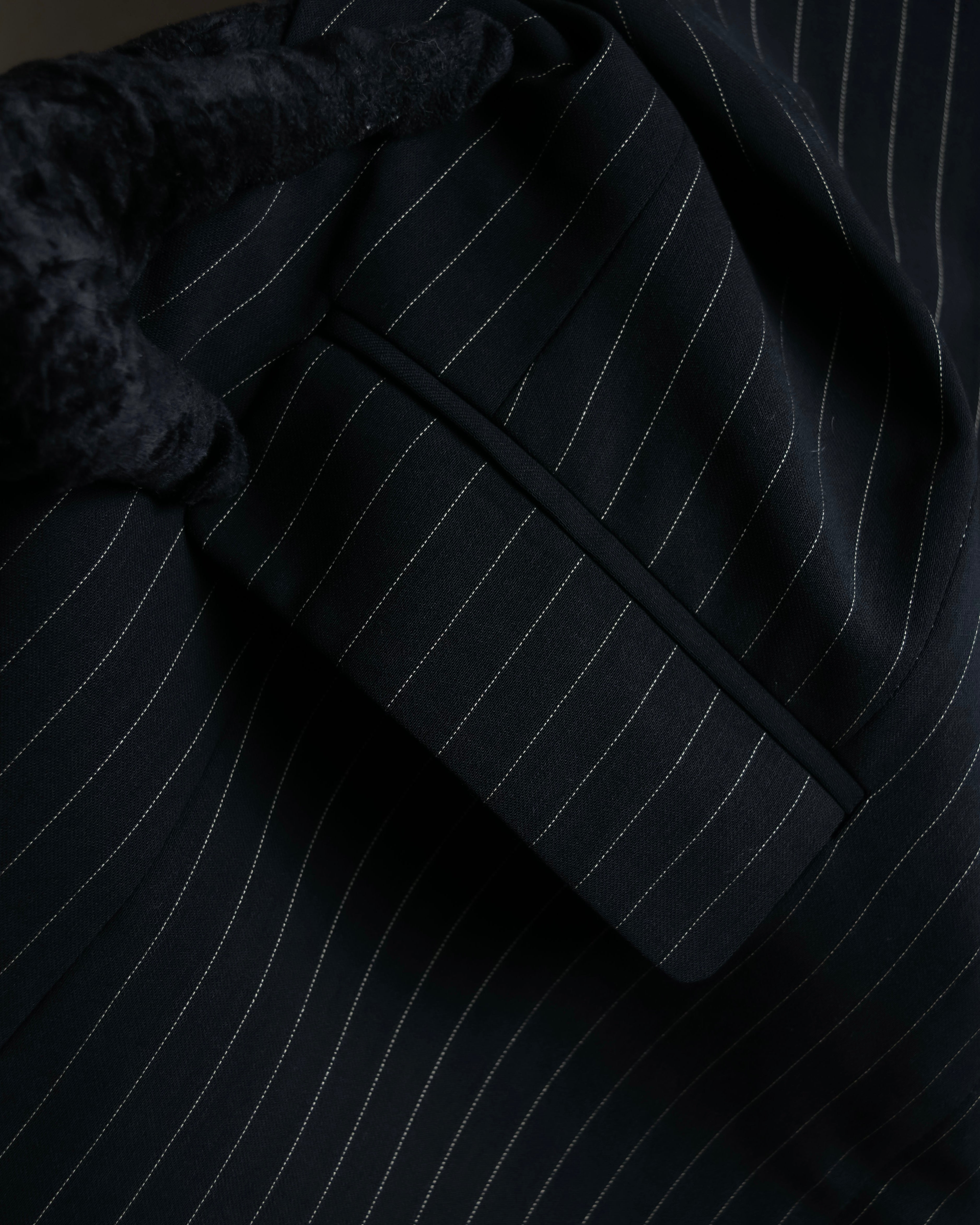 "Max Mara" Pinstripe short length tailored jacket