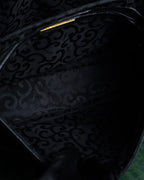 "YVES SAINT LAURENT" Cassandra logo engraved turnlock 2-way leather bag