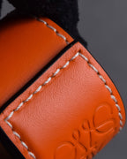 "LOEWE" Anagram logo engraved leather bracelet