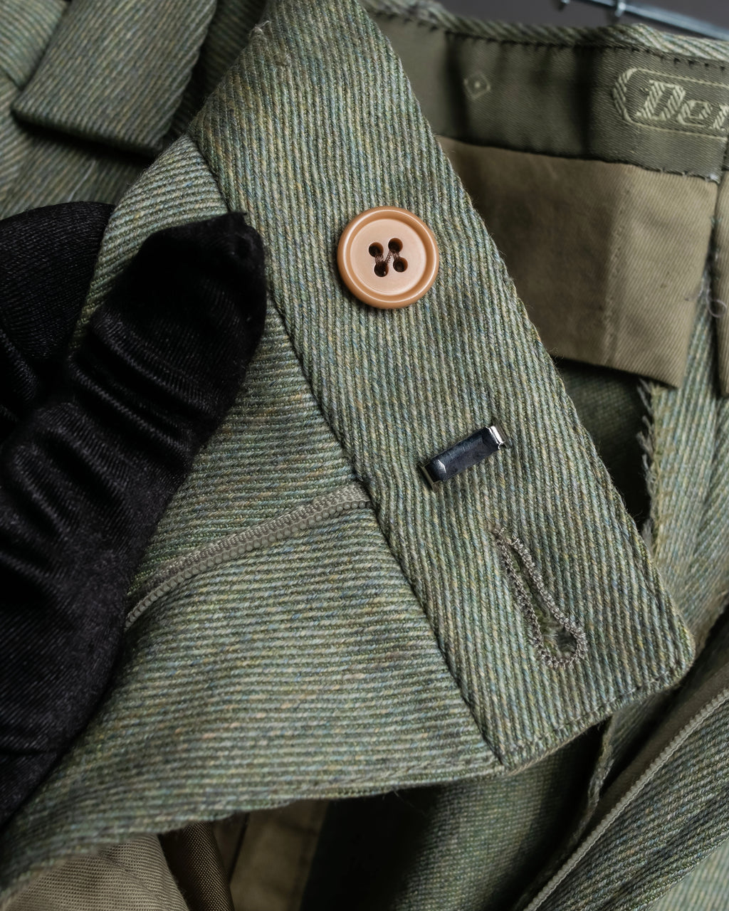 Vintage khaki green wide slacks
