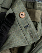 Vintage khaki green wide slacks