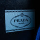 "PRADA" Ribbed knitting beautiful blue muffler