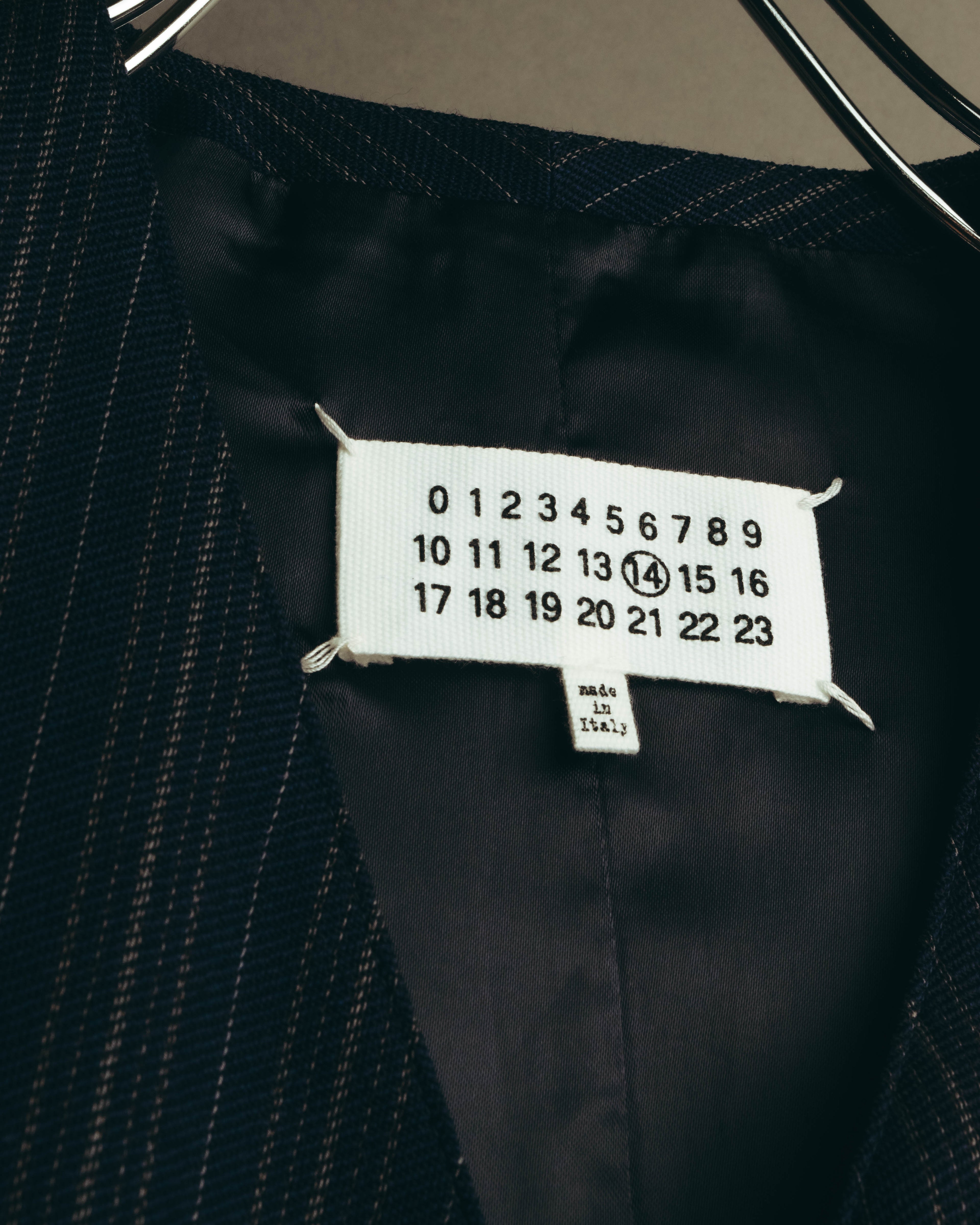 "Maison Margiela" 2018SS Tailored pinstripe wool waistcoat