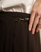 "HERMES" 90's Gold parts design derived from horse tack flared skirt