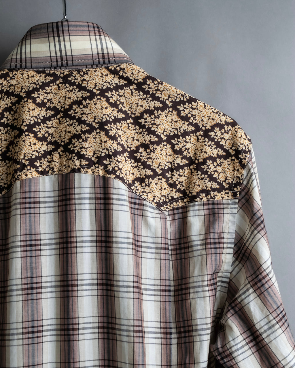 "GUCCI" Floral and checkered western shirt