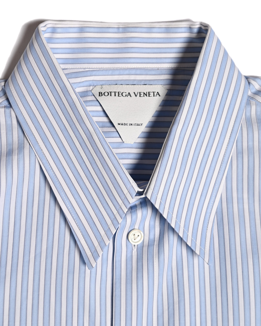 BOTTEGA VENETA/  Cotton Stripe Dress Shirt Blue