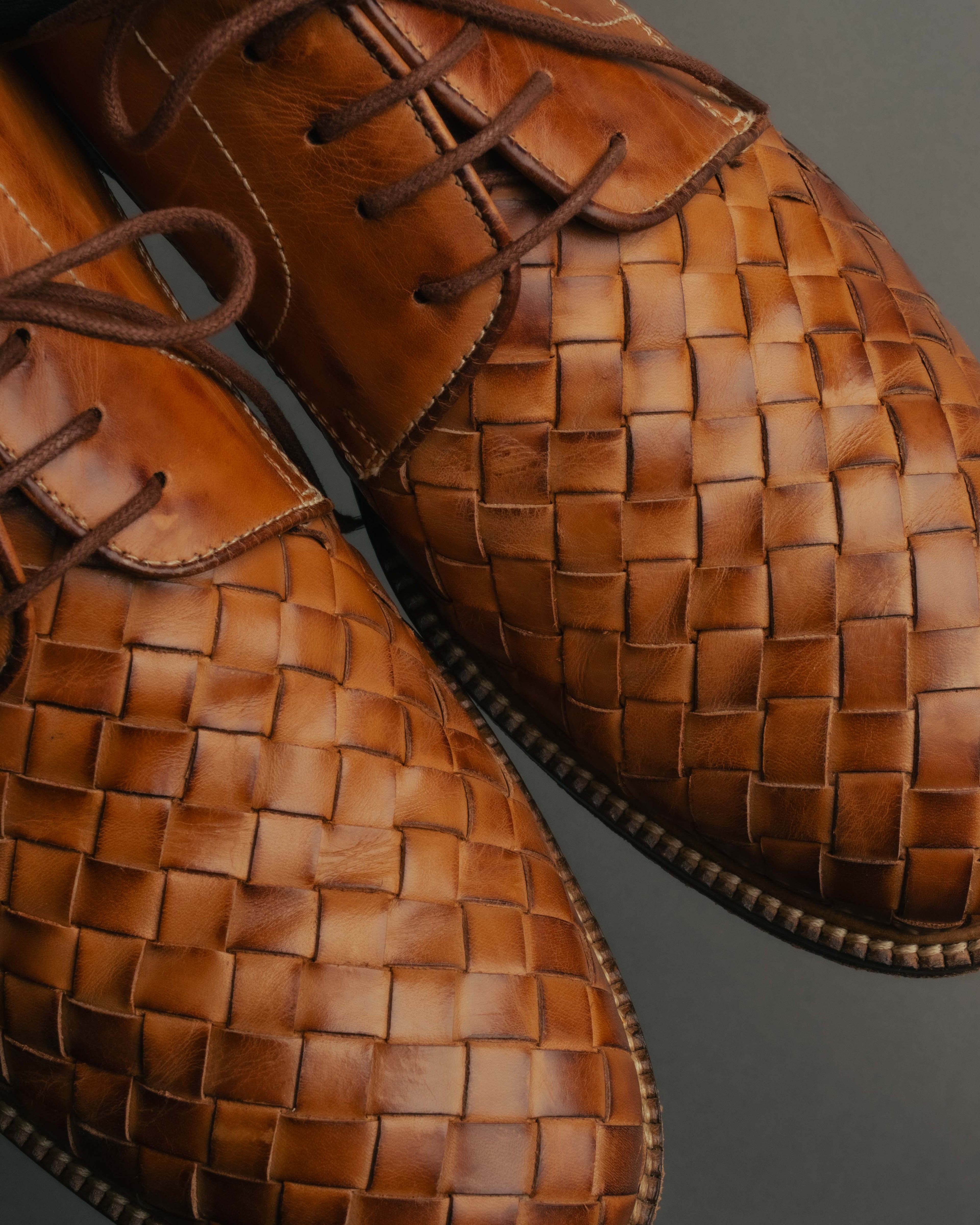 "Vintage" 90’s-00’s Handwoven derby shoes