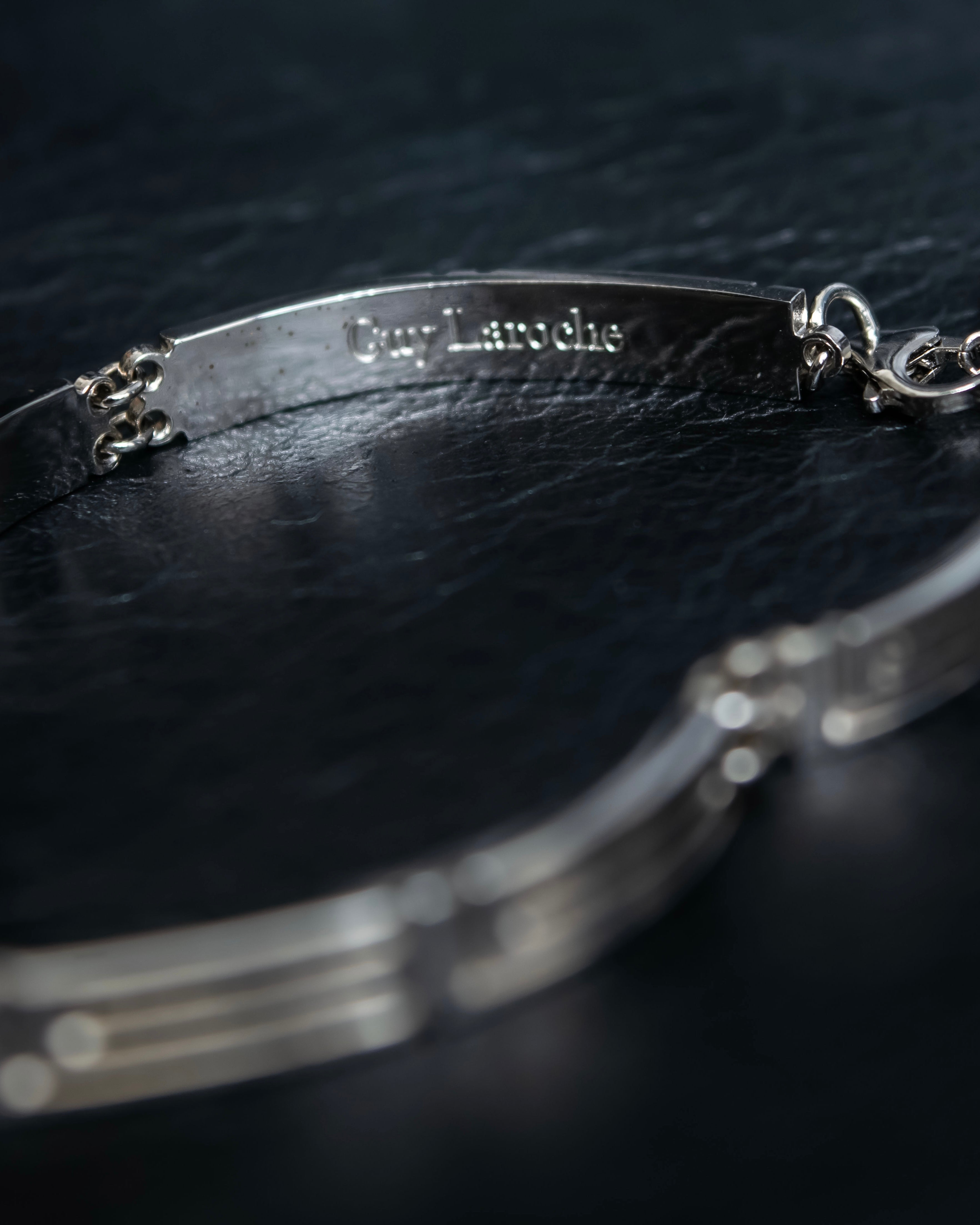 "Guy Laroche" Logo motif silver bracelet