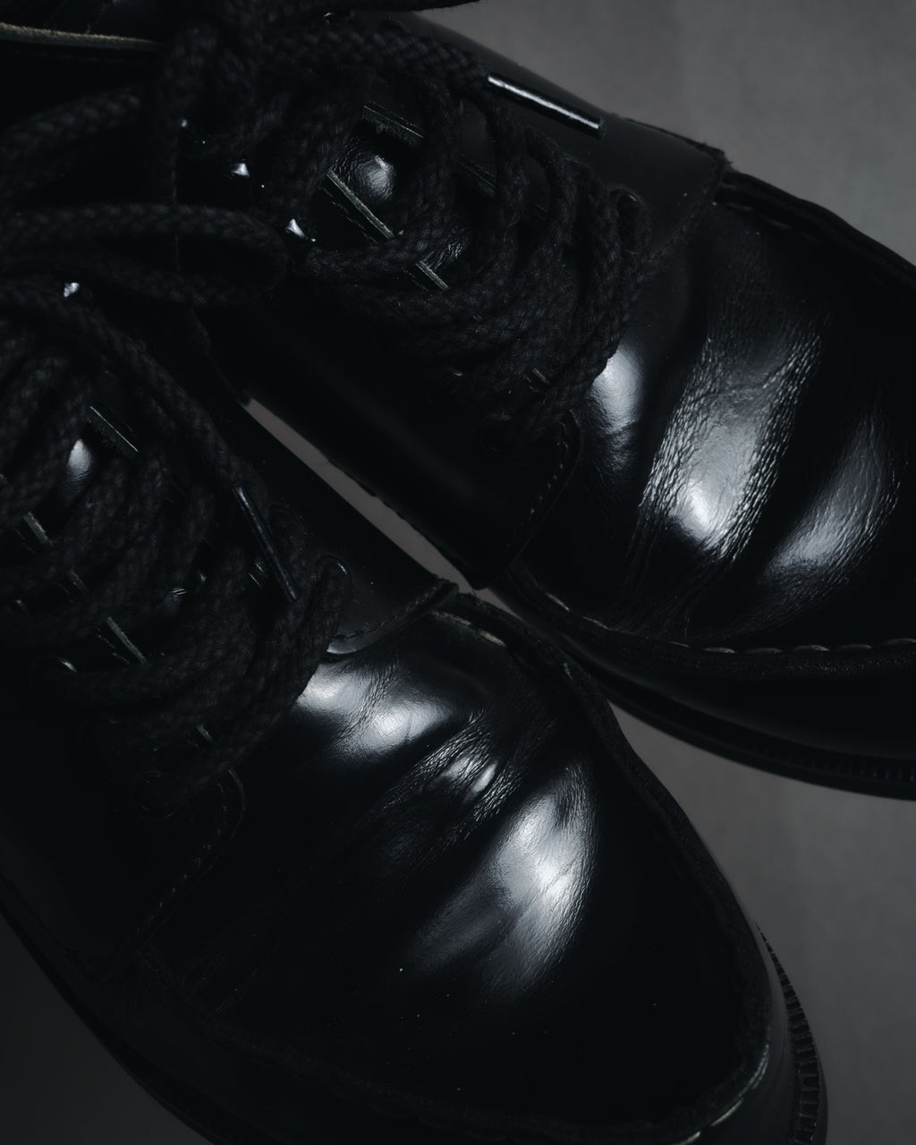 "Yohji Yamamoto FEMME" Lace-up leather ankle boots