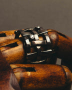 "Jean Paul Gaultier" 90's-00's Sculptural lattice silver ring