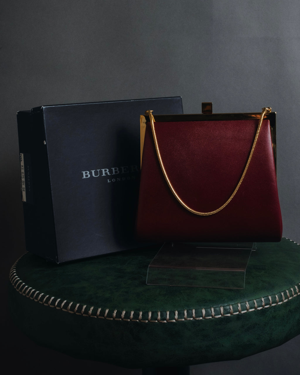 "BURBERRY" 00’s Framed chain formal bag