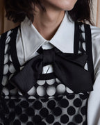 "JEAN PAUL GAULTIER MAILLE FEMME" Layered dot illusion mesh dress