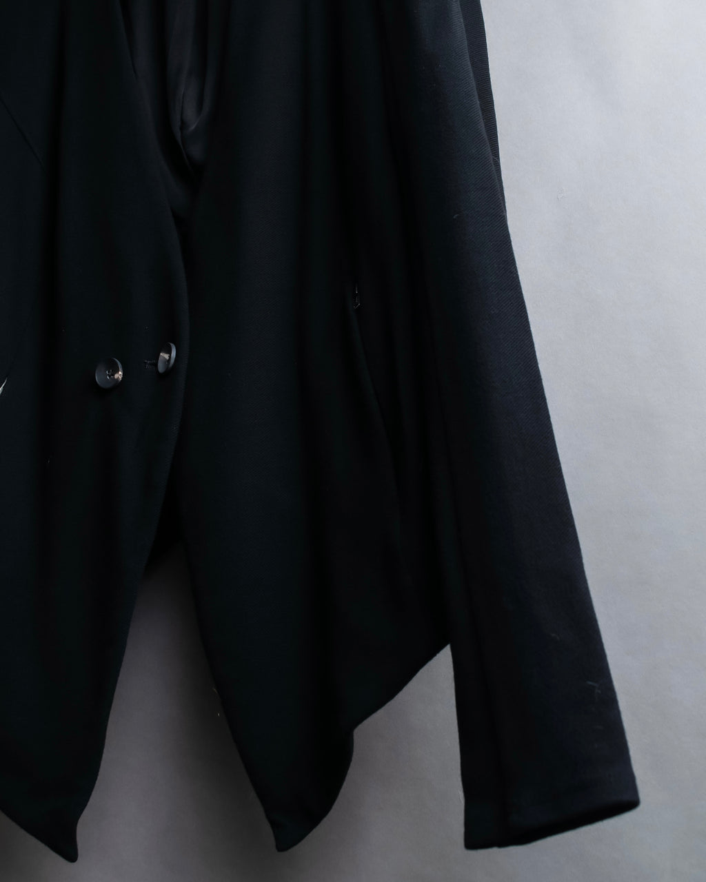 "HELMUT LANG" Zipper design sharp angle cutaway jacket