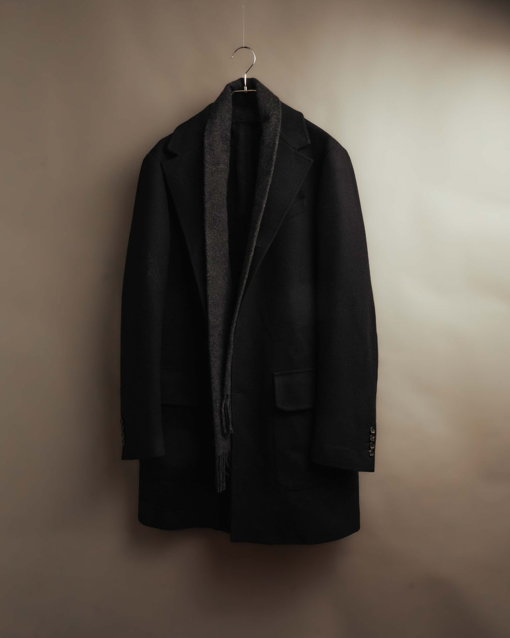 “MOSCHINO” 90’s-00’s wool cashmere tailored long coat