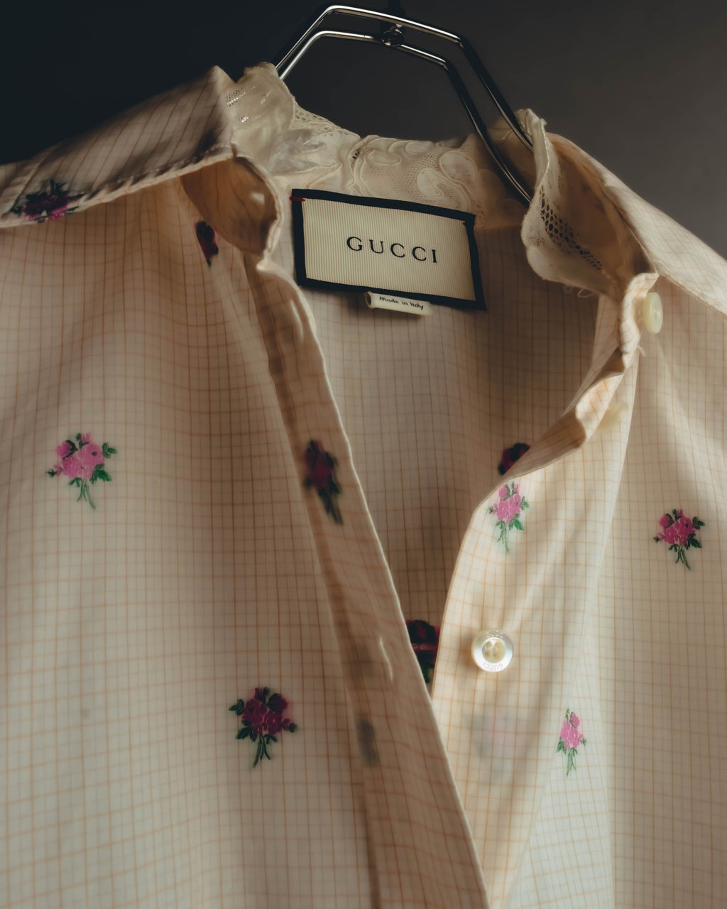 "GUCCI" 2010's-20's Romantic embroidered lace blouse