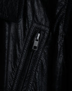 -SPECIAL- "Rick Owens" 15AW Beautiful wrinkles front zip leather jacket