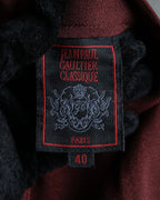 "JEAN PAUL GAULTIER" Beautiful drape burgundy wide slacks