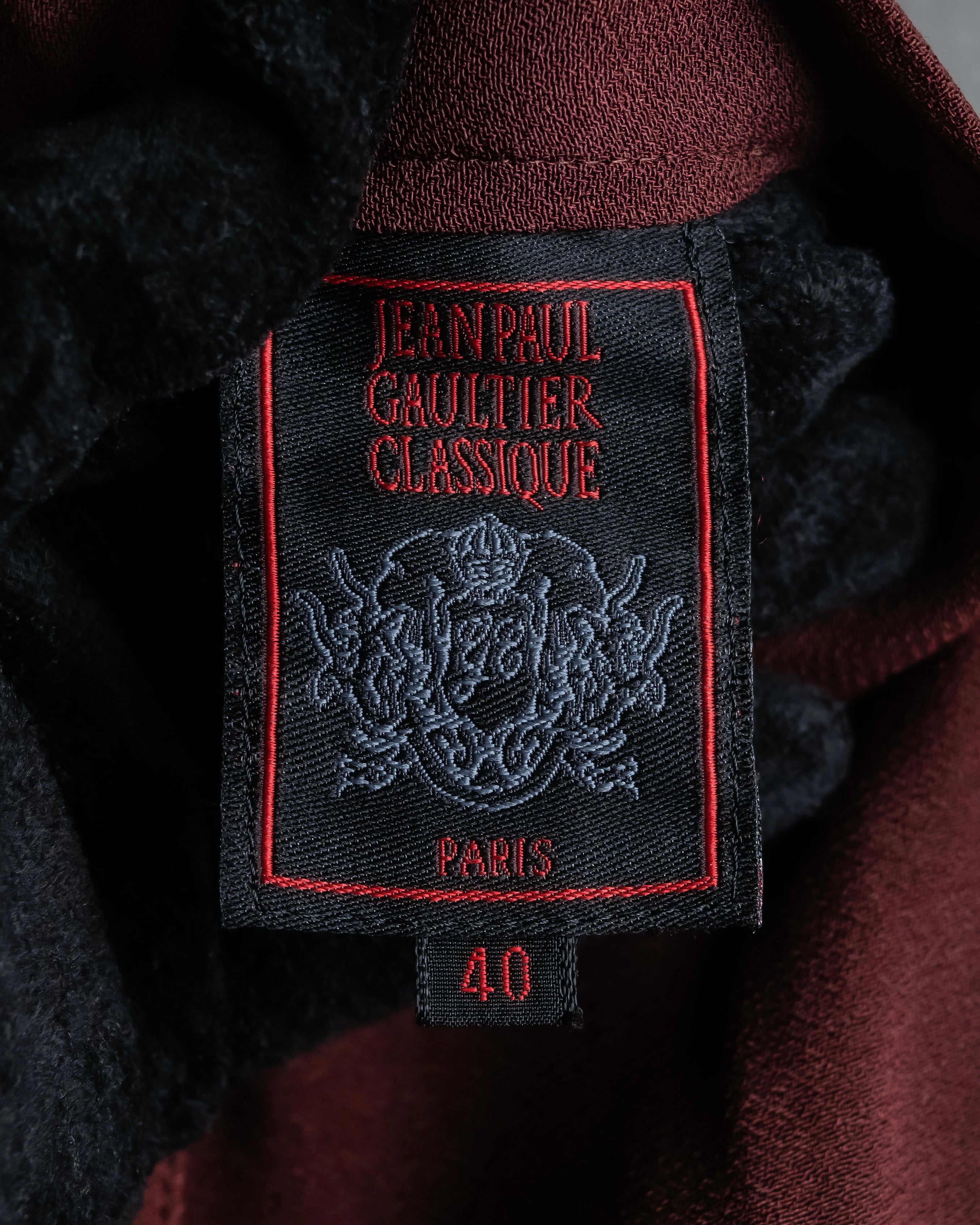 "JEAN PAUL GAULTIER" Beautiful drape burgundy wide slacks