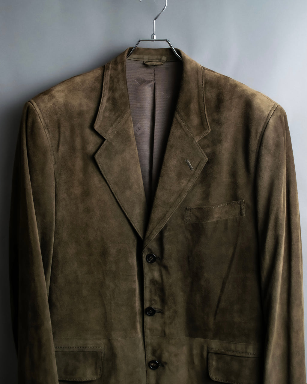 "Christian Dior" Nubuck leather oversized tailored jacket