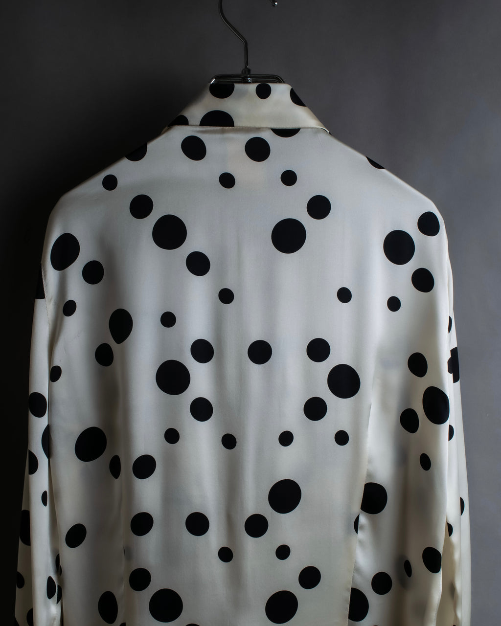 "GIANNI VERSACE" Irregular dot pattern silk shirt