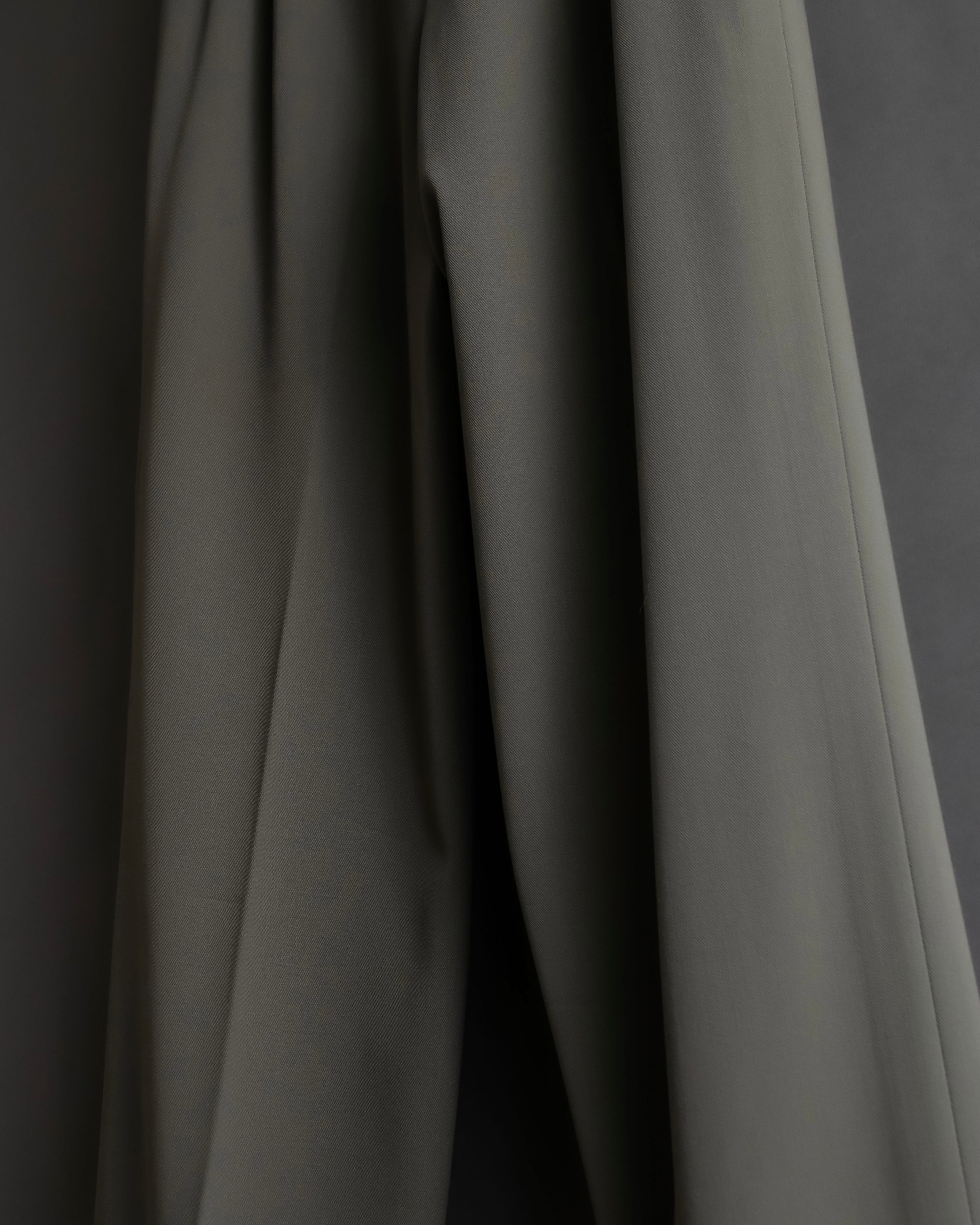 "HERMES" Margiela period silk wide straight slacks