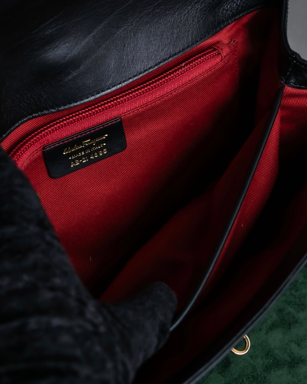 "Salvatore Ferragamo" Key-shaped Gancini motif design leather bag