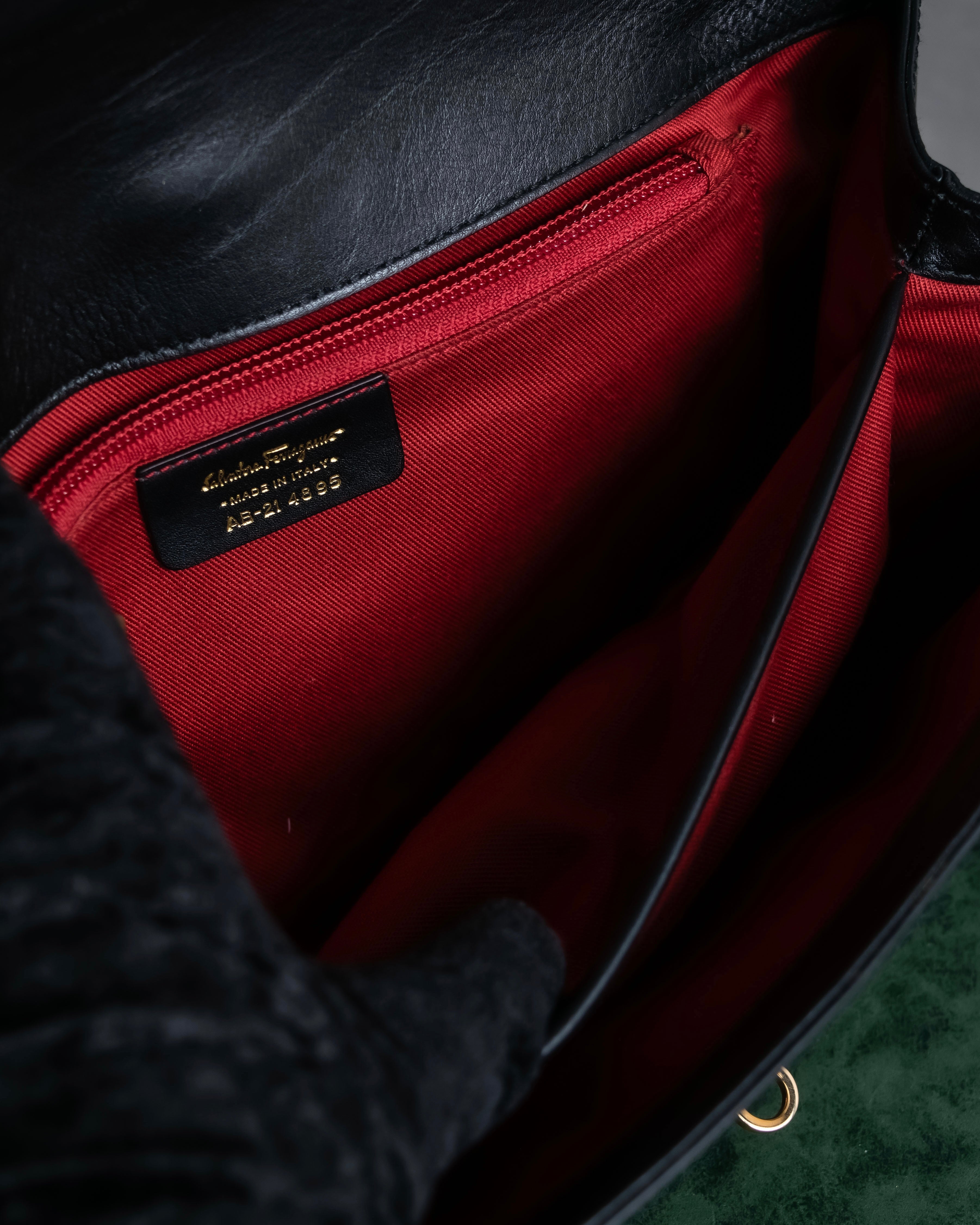 "Salvatore Ferragamo" Key-shaped Gancini motif design leather bag