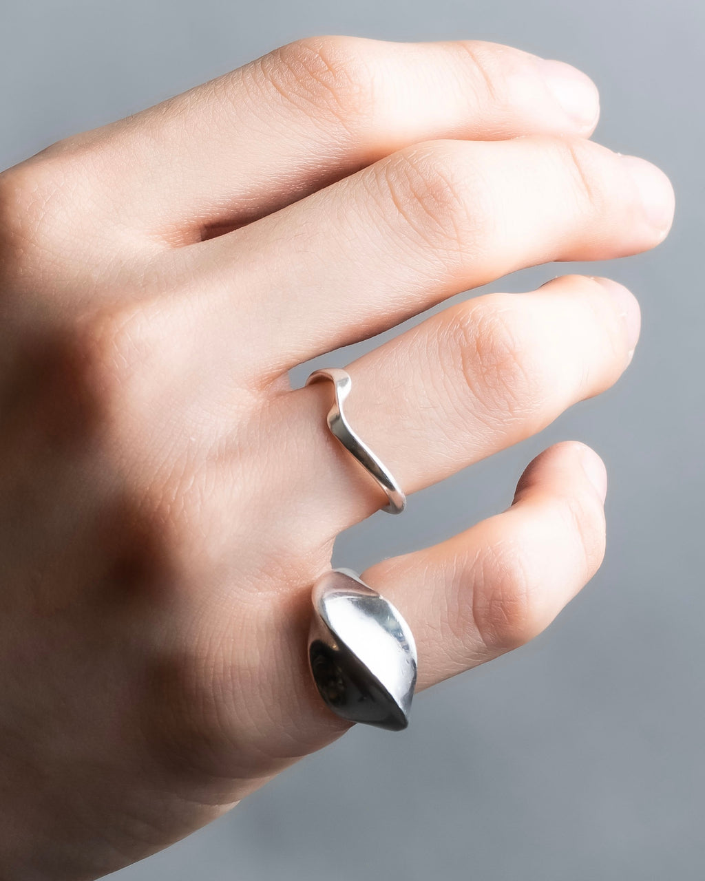 “Georg Jensen” Twisted shape silver ring