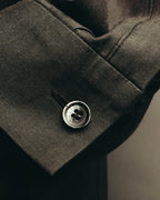 "CELINE" 90's-00's Sharp collared cotton button-up shirt