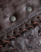 "Vintage JRA standard ostrich leather bag"