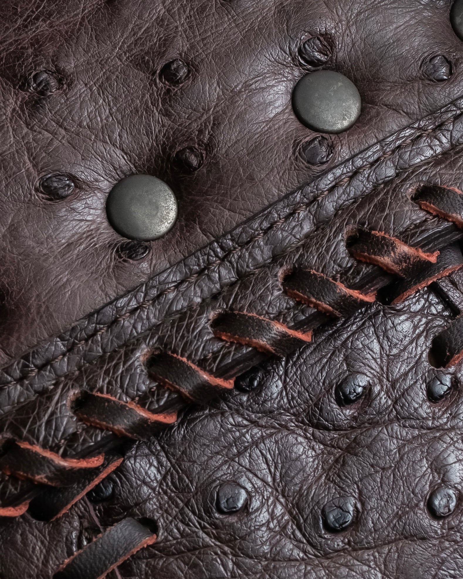 "Vintage JRA standard ostrich leather bag"